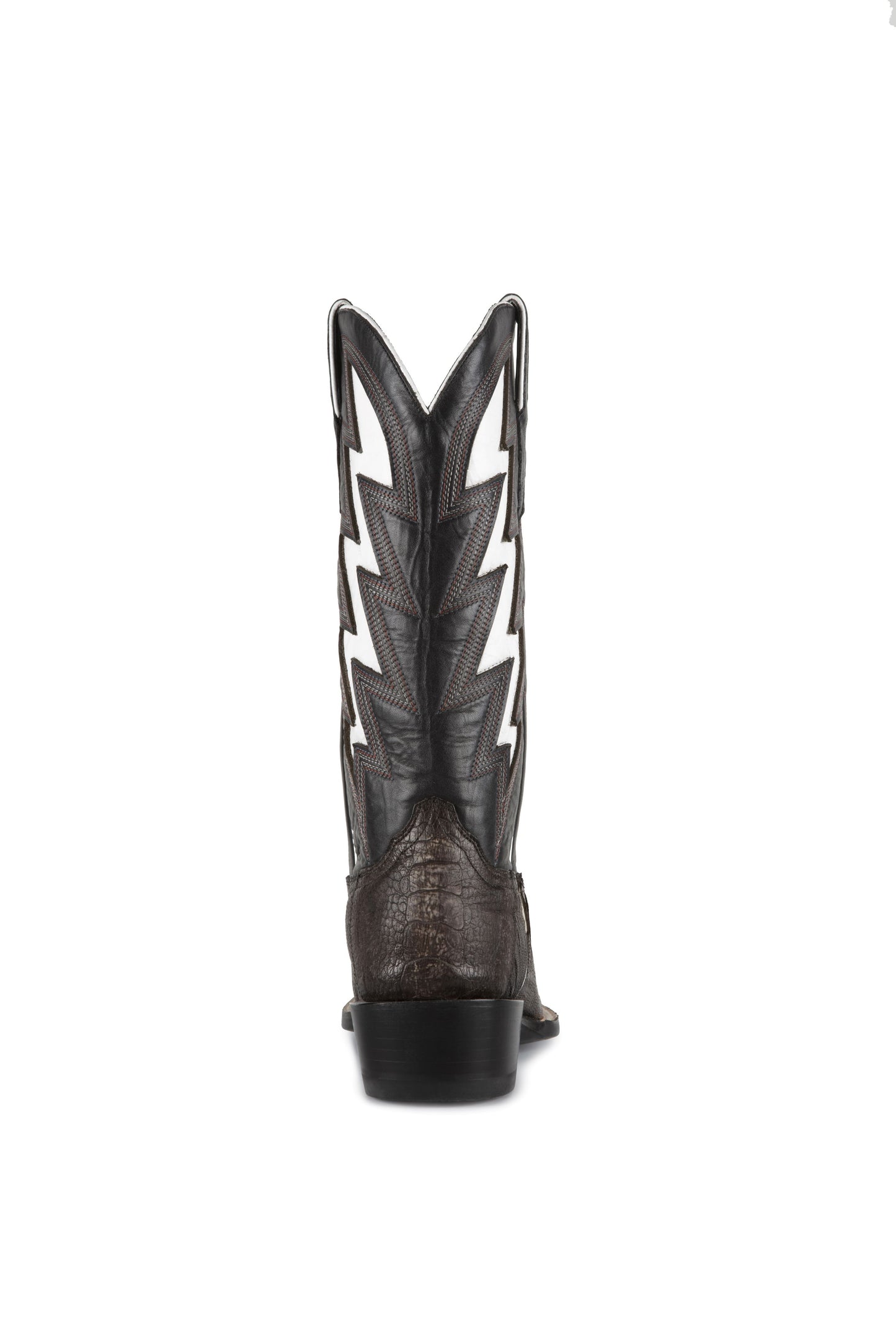 Tyson Ostrich Leg - Cutter Toe - Black