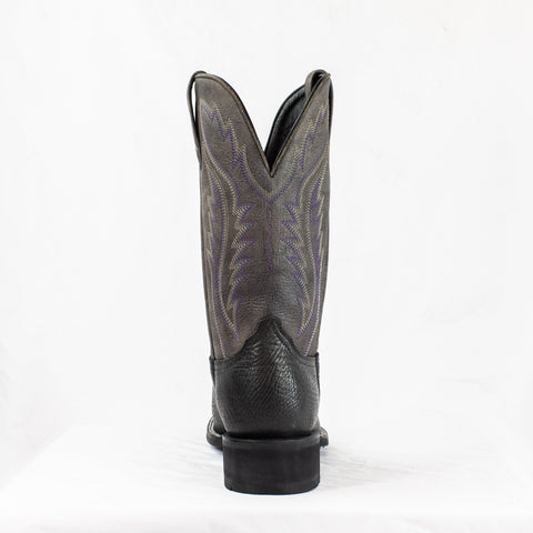 Ranch Boot (Rubber Sole) - Square Toe - Black