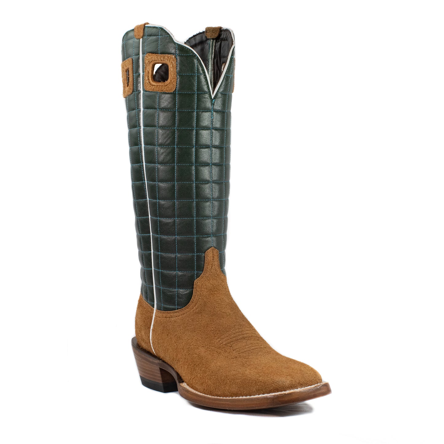 Gus - Square Toe - Cognac/Green view 2