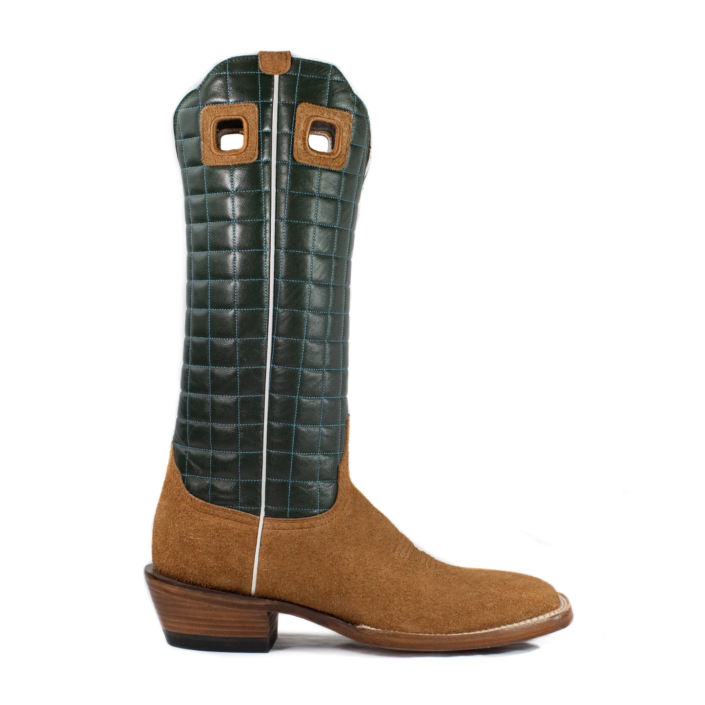 Gus - Square Toe - Cognac/Green view 1