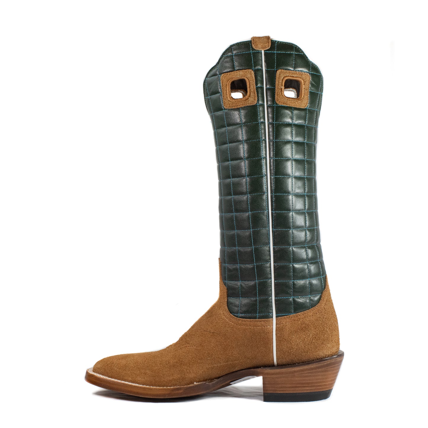Gus - Square Toe - Cognac/Green view 3