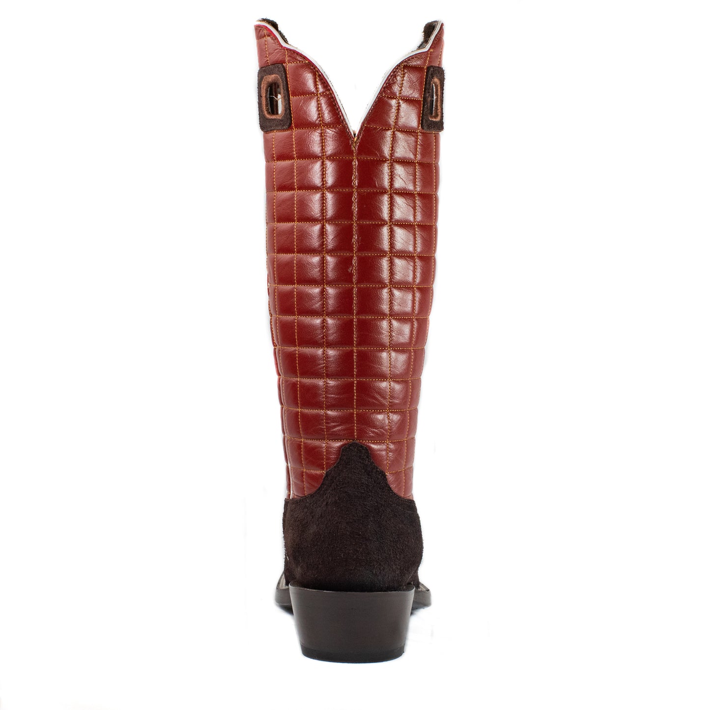 Gus - Square Toe - Chocolate & Red view 5