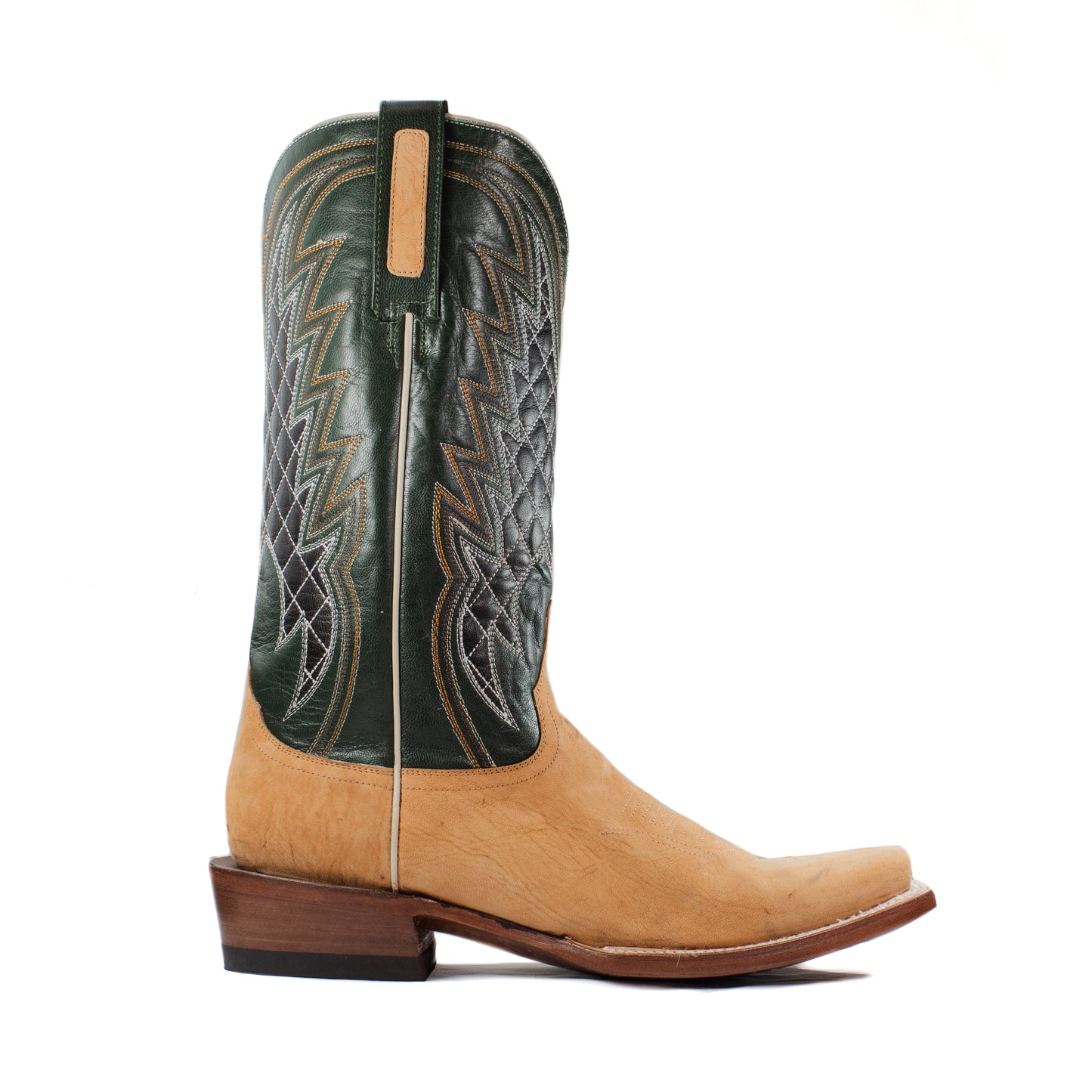 DOC - Cutter Toe - Cognac & Green view 1