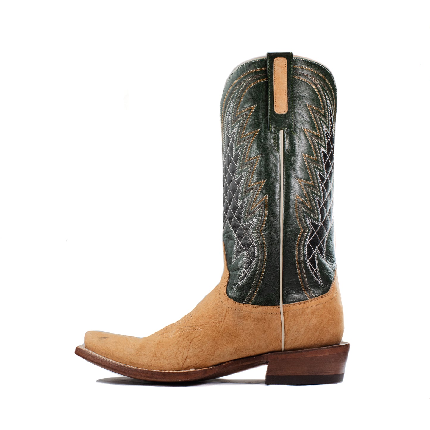 DOC - Cutter Toe - Cognac & Green view 3