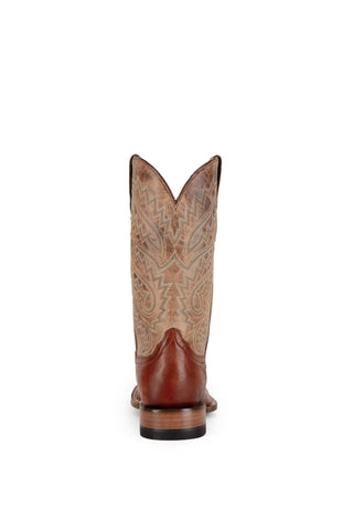 Cedar Smooth Ostrich - Square Toe - Brandy