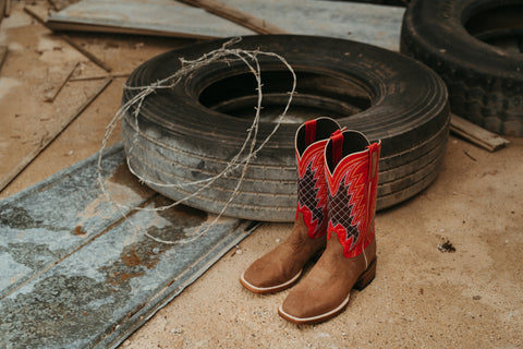 Doc - Square Toe - Chocolate & Red lifestyle 4