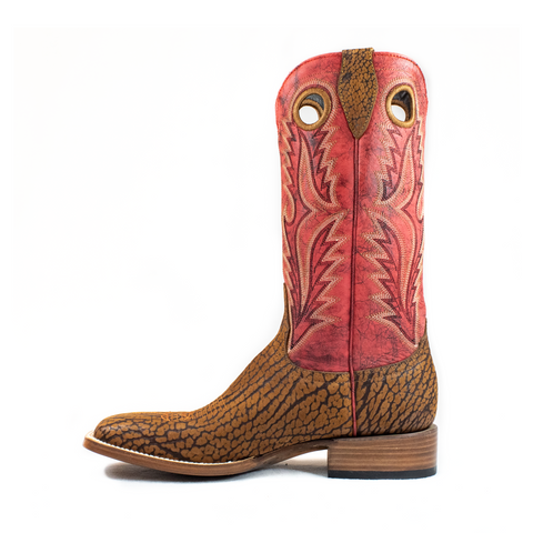 Joaquin (Rubber Sole) -  Square Toe - Rust