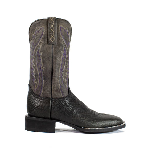 Ranch Boot (Rubber Sole) - Square Toe - Black