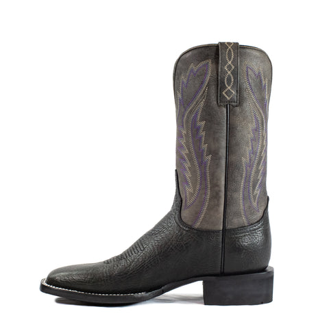 Ranch Boot (Rubber Sole) - Square Toe - Black