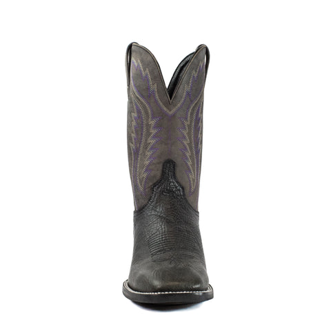Ranch Boot (Rubber Sole) - Square Toe - Black