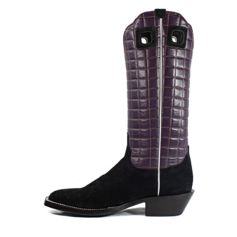 Gus - Square Toe - Black & Purple view 3